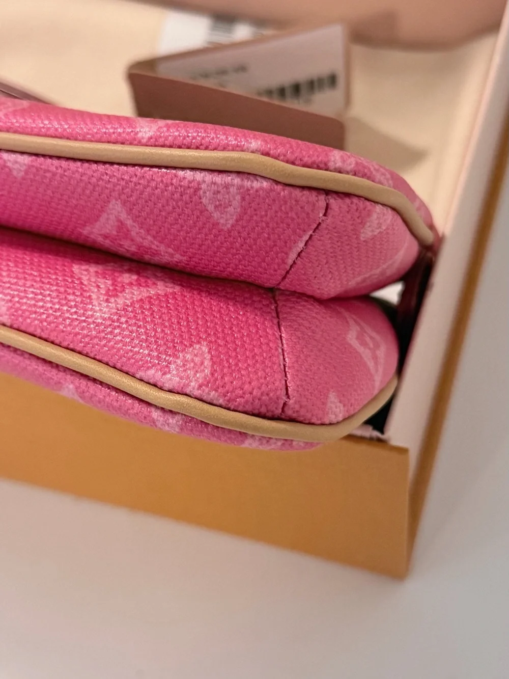 SOLD- Louis Vuitton Monogram Origine Liv Pochette Rose Ruban Pink- M27719- NWT